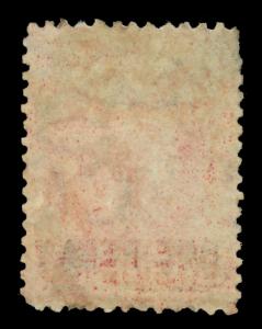 ST HELENA 1864 1d lake DOUBLE SURCHARGE in different sizes Type 4A+C SG 6a  RARE