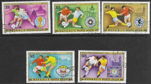 Mongolia #1012-1016 Used. Football World Championship.   Nice