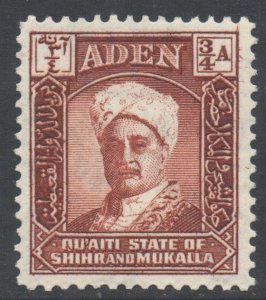 Aden Mukalla Scott 2 - SG2, 1942 Sultan 3/4a MH*