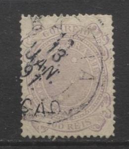 Brazil - Scott 101 - Shades- Definitive -1890 -Used - Single 100r Stamp