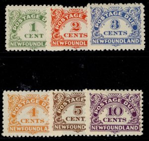 CANADA - Newfoundland GVI SG D1-D6, 1939-49 postage due set, M MINT. Cat £50.