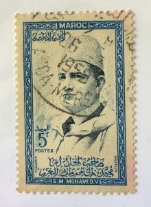 Morocco 1956 Scott 2 used - 10c,  King Mohammed V