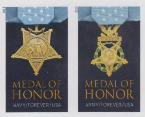 US 4822-23f Modern Imperf Medal Of Honor pr-2013 Pair