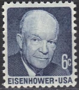 #1393, Single. \Dwight D. Eisenhower\ MNH. .6 cent 