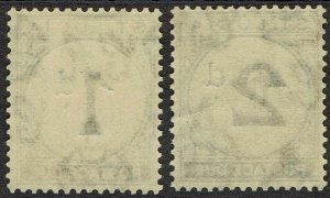 ST LUCIA 1933 POSTAGE DUE 1D AND 2D MNH **