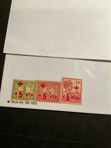 Stamps Netherlands Indies Scott #B1-3 hinged