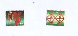 ESTONIA - 2000 - Christmas - Perf 2v Set - Mint Lightly Hinged