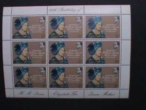 ​GAMBIA- 1980-80TH ANNIVERSARY-BIRTHDAY-QUEEN'S MONTHER MNH SHEET VERY FINE