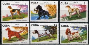 CUBA Sc# 2035-2040  DOGS canines pets CPL SET of 6  1976  MNH