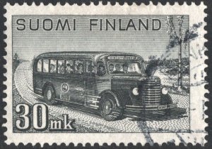 Finland SC#253A 30 mk Post and Travel Coach (1947) Used