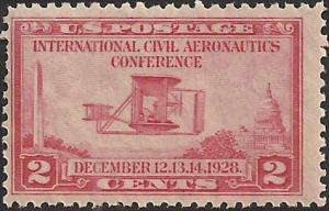 # 649 MINT NEVER HINGED CARMINE ROSE AERONAUTICS CONFERENCE