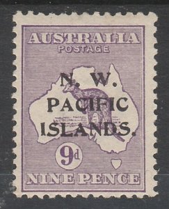 NWPI NEW GUINEA 1915 KANGAROO 9D 1ST WMK