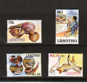 Lesotho 2006 - Handcrafted Art - Set of 4 Stamps - Scott #1395-8 - MNH