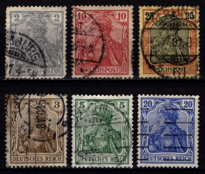Germany 1899-1902 Germania def., various [Used]
