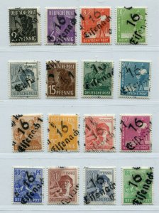 GERMANY SOVIET ZONE HOP BEZIRKSHANDSTEMPEL BEZIRK 16 166-181 III PERFECT MNH 138