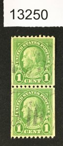 MOMEN: US STAMPS  # 604 PAIR VF USED LOT #13250