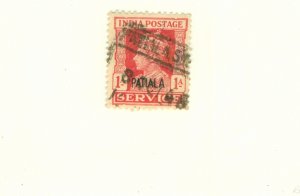 PATIALA INDIAN STATE O67 USED BIN $0.50