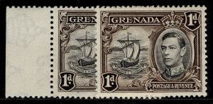 GRENADA GVI SG154 + 154b, 1d PERF VARIETIES, M MINT.