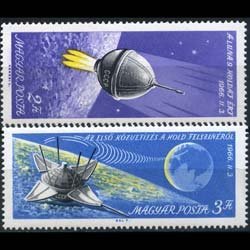 HUNGARY 1966 - Scott# 1738-9 Space-Luna 9 Set of 2 NH