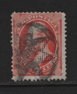 138 F-VF used neat fancy cancel with nice color cv $ 525 ! see pic !