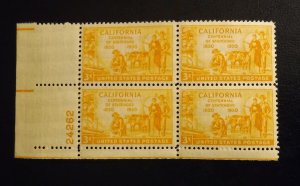 US Scott  #997 MNH , OG California Centennial 1950 P# Block Of (4) VF