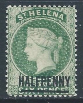 St. Helena #34 MH 6p Queen Victoria Wmk. 2 - Surcharged Type B