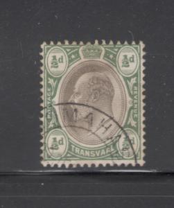 Transvaal 1904 King Edward VII 1/2p Scott # 268 Used