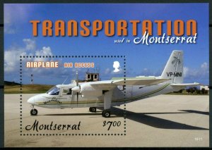 Montserrat 2016 MNH Aviation Stamps Transportation Aircraft Airplanes 1v S/S