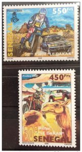 Senegal 2008 30th Dakar Rally Motorbike Camel 2 val. RARE MNH