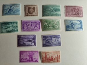 1953 COMPLETE COMMEMORATIVE SET MINT NEVER HINGED SCOTT#1017-1028