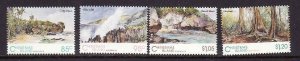 Christmas Is.-Sc#350-3-Unused NH set-Scenic Views-1993-