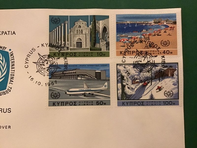 Cyprus First Day Cover International Tourism Year 1967  Stamp Cover R43126