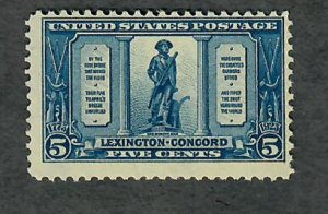 619 Lexington - Concord MNH single