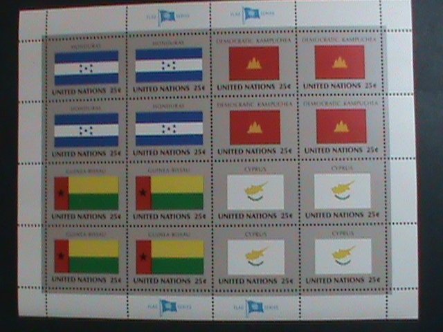 ​UNITED NATION-1989 SC#562-5 U. N. FLAGS SERIES MNH FULL SHEET- VERY FINE