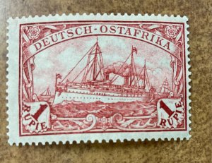 German  East Africa 1916  # 39 1 Rupee.  Red  Yacht issue mint NH