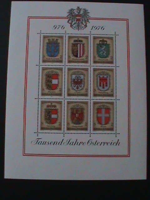 ​AUSTRIA-1976-SC#1042-AUSTRIAN PROVINCES-COATS OF ARMS-:MNH SHEET VERY FINE