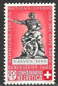SWITZERLAND 1940 20c+5c Calven 1499 National Fete Day Semi Postal Sc B102a MLH