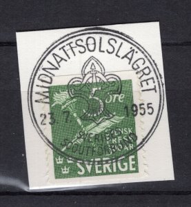 INTERNATIONAL SCOUT MOVEMENT 1955 MIDNIGHT SUN MEETING SWEDEN SPECIAL CANCEL 74