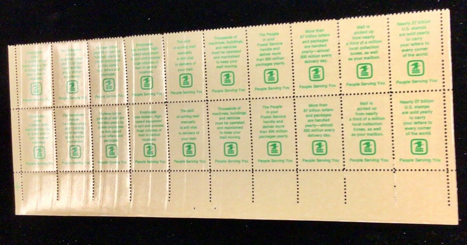 1973 POSTAL SERVICE EMPLOYEES #1498a Plate Block of 20 x 8 cents US Postage  Stamps