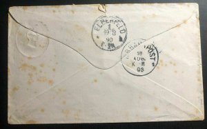 1890 Melbourne Australia Postal Stationary Cover To Elberfeld Germany
