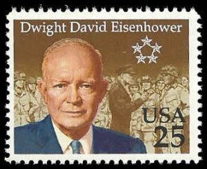 PCBstamps   US #2513 25c Dwight Eisenhower, MNH, (2)