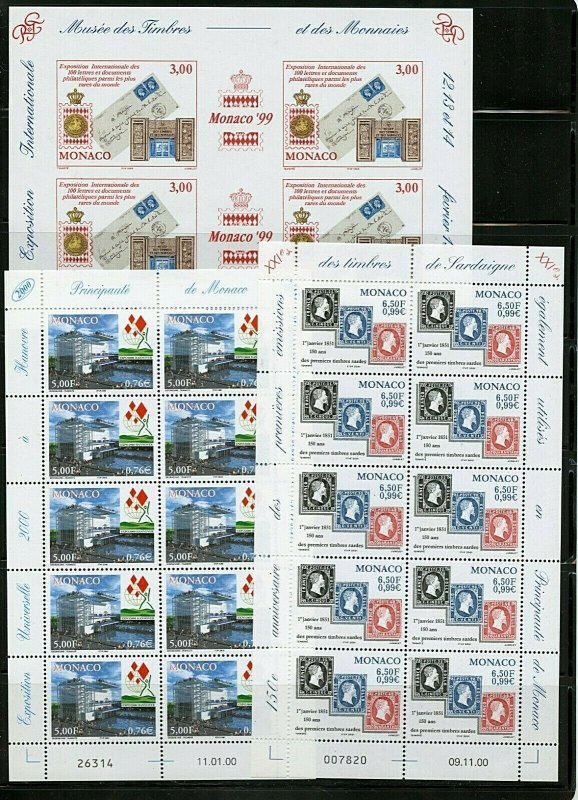 Monaco #839a//2193 (MO907) Mini Collection, Nice for a collector, MNH, CV$276.10