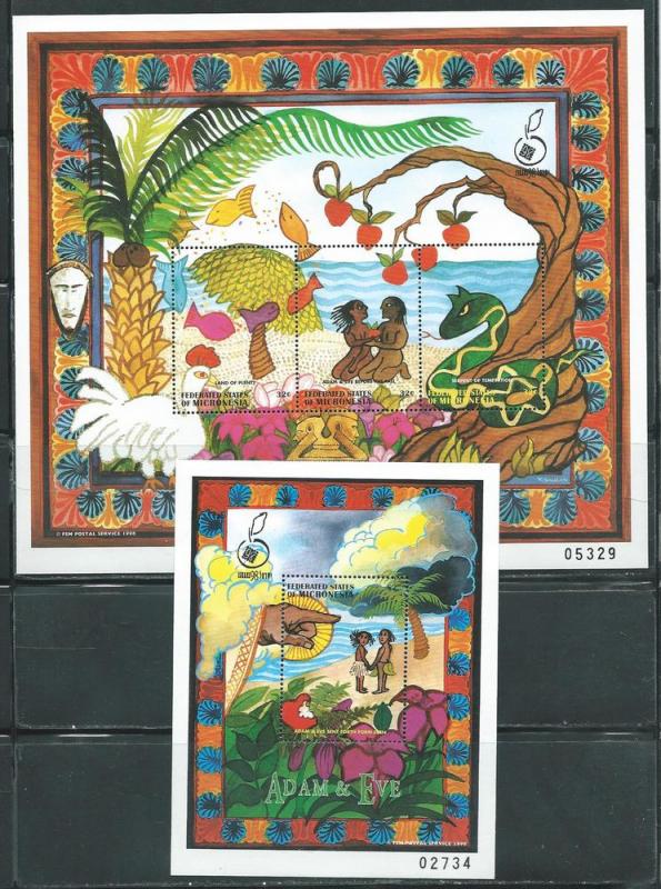 Micronesia 289-94 1998 Bible Stories m/s and s.s. MNH