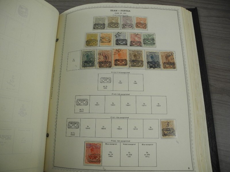 PERSIA, Fantastic Stamp Collection mounted/partially glued in a Minkus