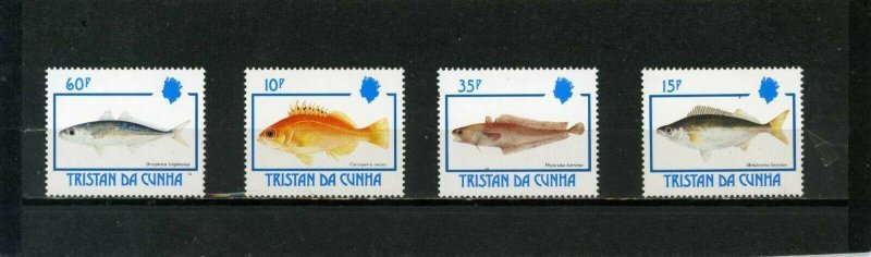 TRISTAN DA CUNHA 1992 FISH SET OF 4 STAMPS MNH