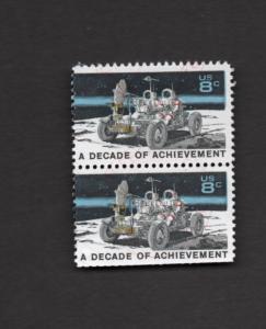Scott # 1435  used Space Achievement Decade Issue  pair