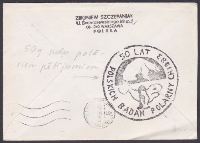 POLAND ANTARCTIC EXPEDITION 1983 ship cover - Penguin cachets etc..........a2993