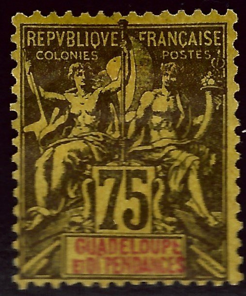 Guadeloupe Sc #43 Unused F-VF SCV$32.50...French colonies are in demand!