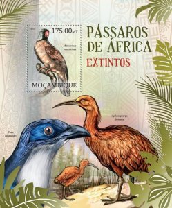 MOZAMBIQUE - 2012 - Extinct African Birds - Perf Souv Sheet - Mint Never Hinged