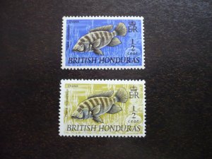 Stamps - British Honduras - Scott# 234-235 - Mint Hinged Part Set of 2 Stamps